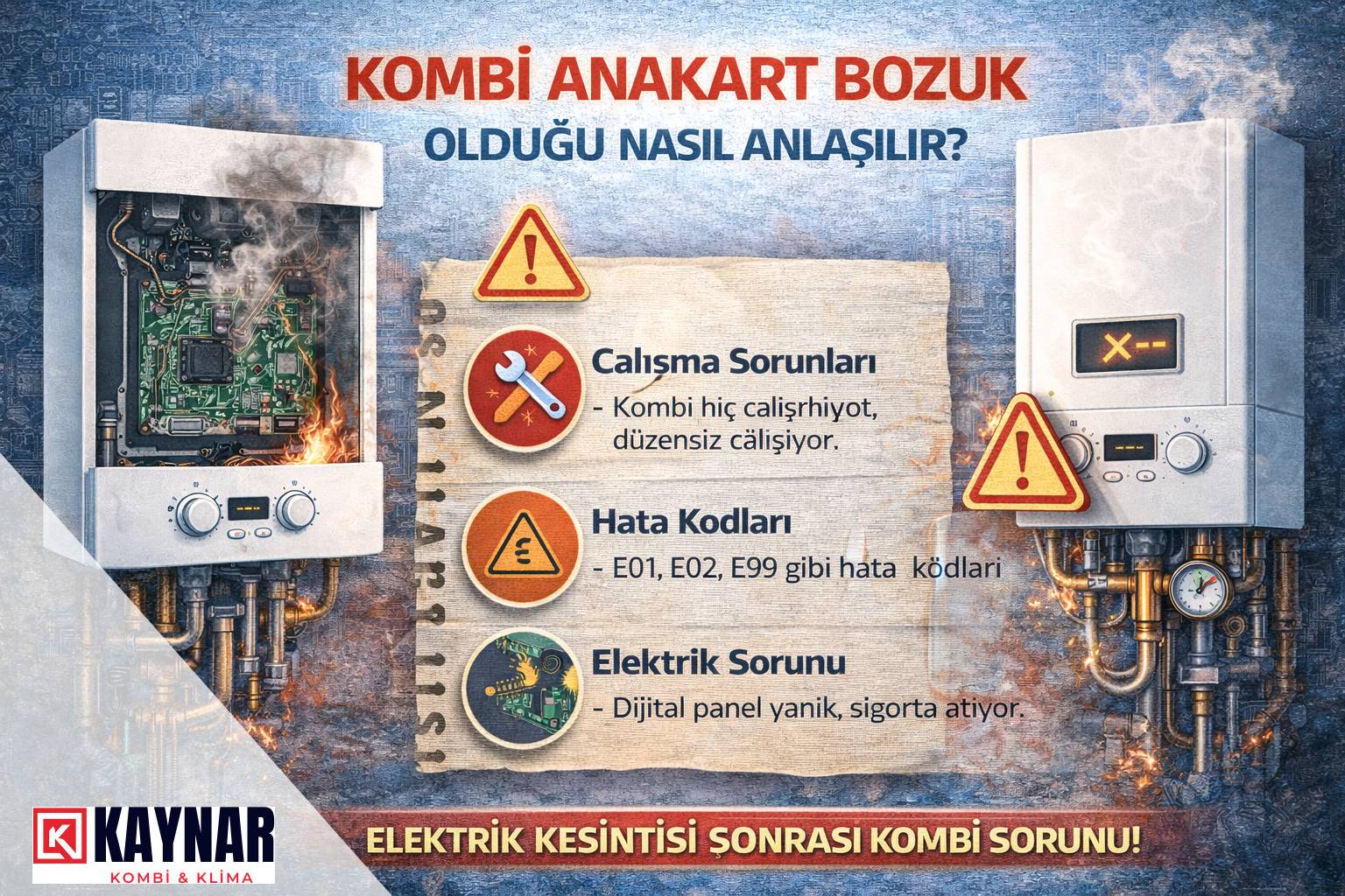 Kombi Anakart Bozuk Olduğu Nasıl Anlaşılır