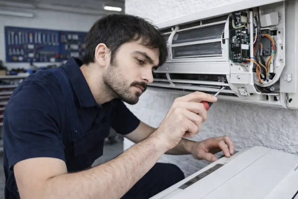 İstanbul Anadolu Yakası klima arıza tespiti yapan teknik servis ustası klima iç ünitesi kontrolü