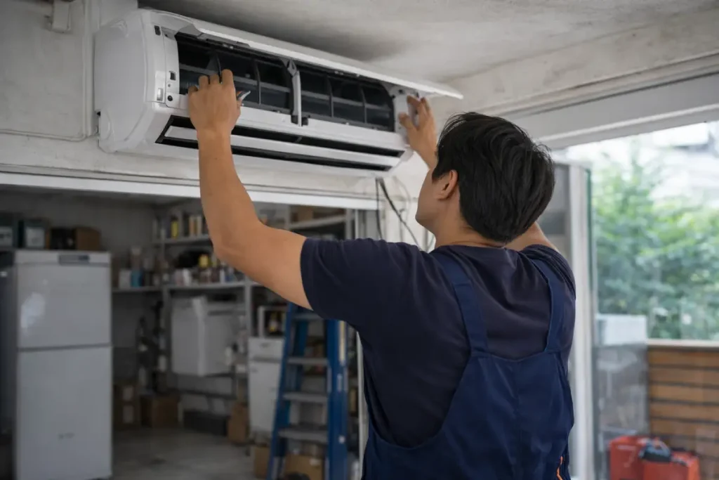 Maltepe Beko klima bakımı yapan teknik servis ustası klima iç ünite temizlik işlemi